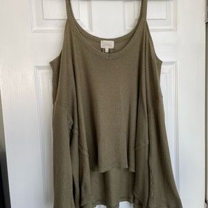 Deletta women’s Flow Crop Sweater- size large